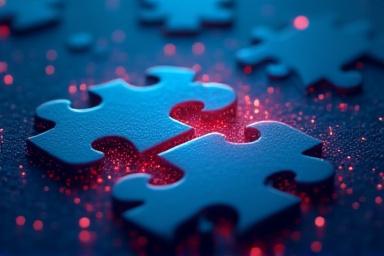 才能アセスメントのイラスト、パズルのピースが完璧に合う様子